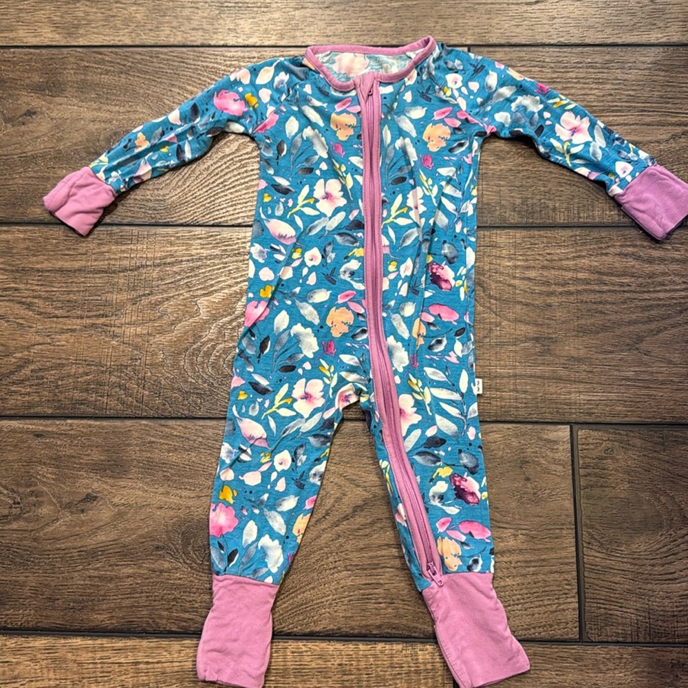 Little Sleepies Jade Floral Zippy 3-6 months